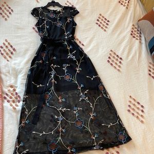 Embroidered lace dress